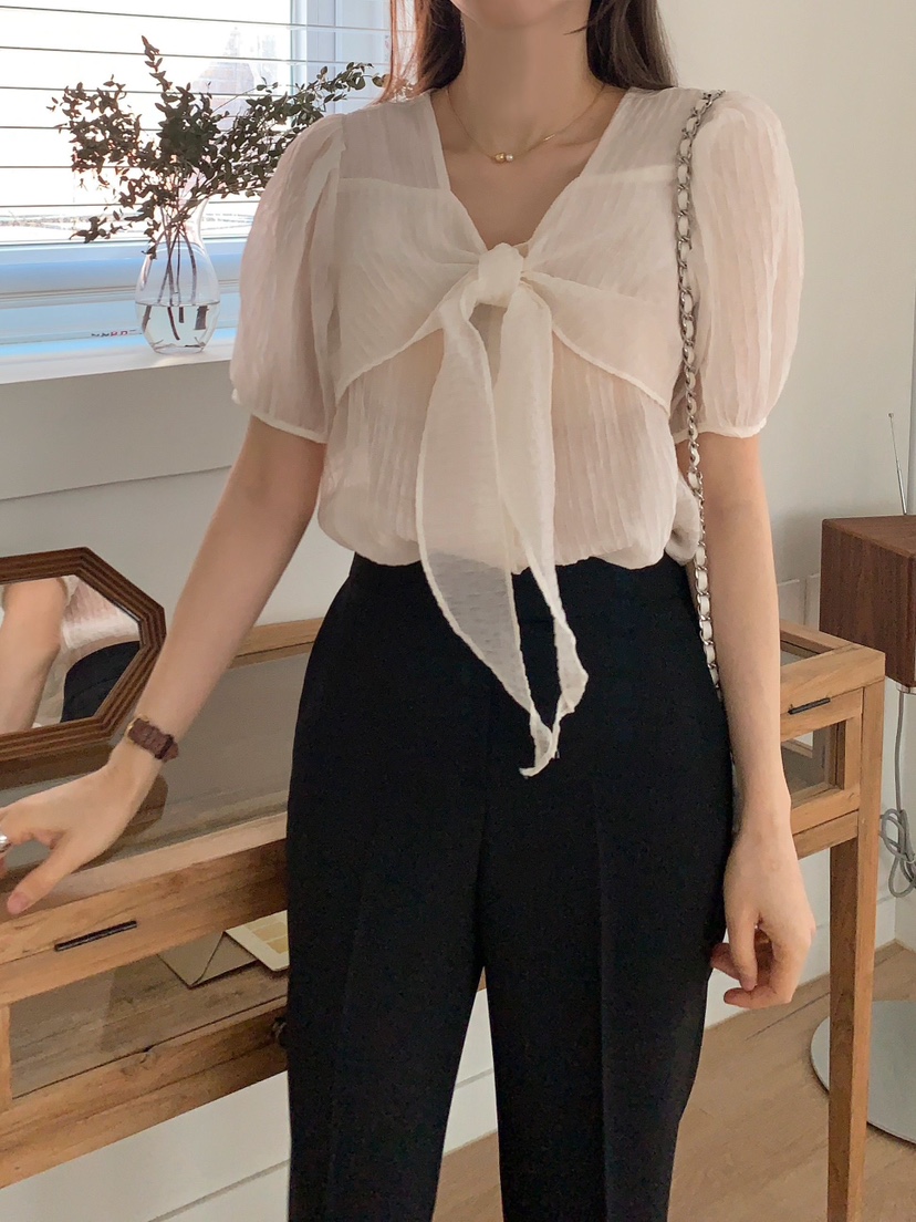 CRONG直郵韓國代購㊣女裝新品時尚休閑人氣推薦熱賣襯衫蕾絲衫CRONG襯衫/蕾絲衫