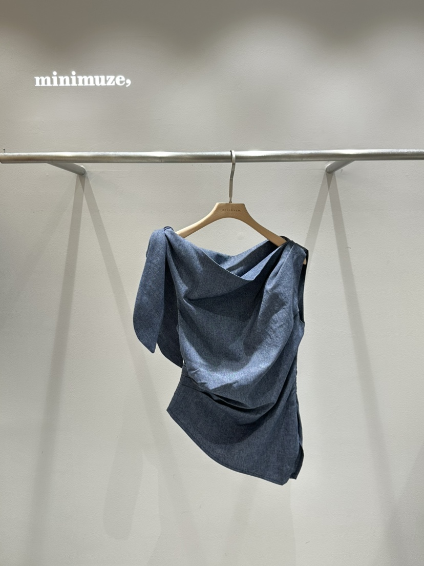 MINIMUZE韓國直郵㊣東大門實拍女裝新品熱賣襯衫蕾絲衫亞麻MINIMUZE襯衫/蕾絲衫圖色2