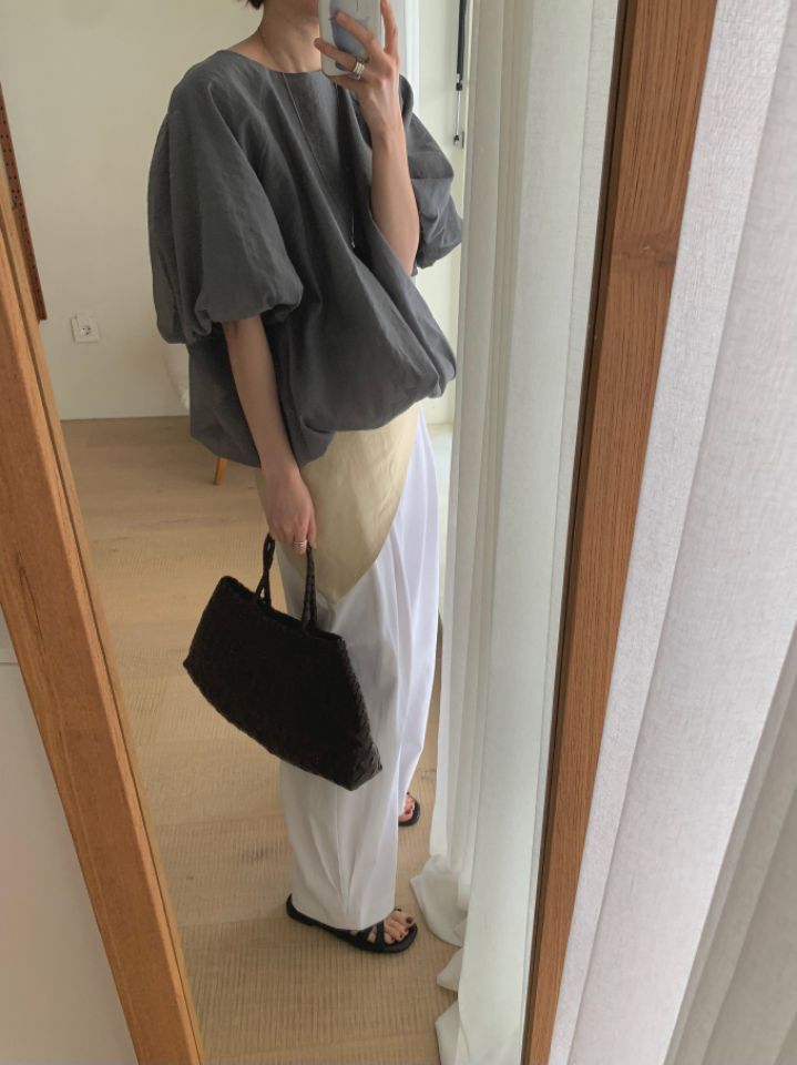 MARE直郵韓國代購㊣女裝新品休閑時尚人氣25春夏休閑褲亞麻MARE休閑褲
