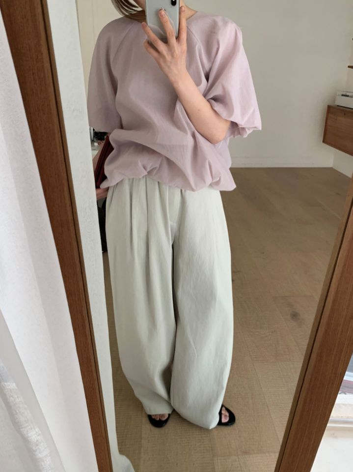 MARE直郵韓國代購㊣女裝新品休閑時尚人氣25春夏休閑褲亞麻MARE休閑褲