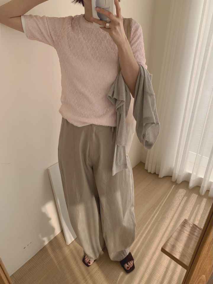 MARE韓國㊣直郵東大門代購女裝新款時尚休閑T恤不含內搭蕾絲MARET恤圖色3