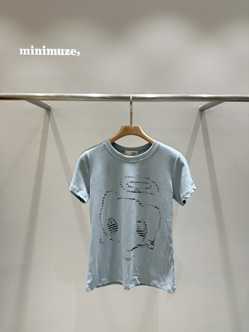 MINIMUZE直郵韓國代購㊣女裝新品熱賣人氣推薦25春夏休閑T恤MINIMUZET恤圖色2