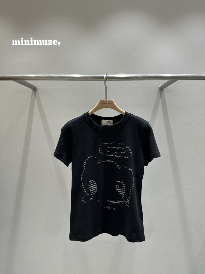 MINIMUZE直郵韓國代購㊣女裝新品熱賣人氣推薦25春夏休閑T恤MINIMUZET恤圖色3