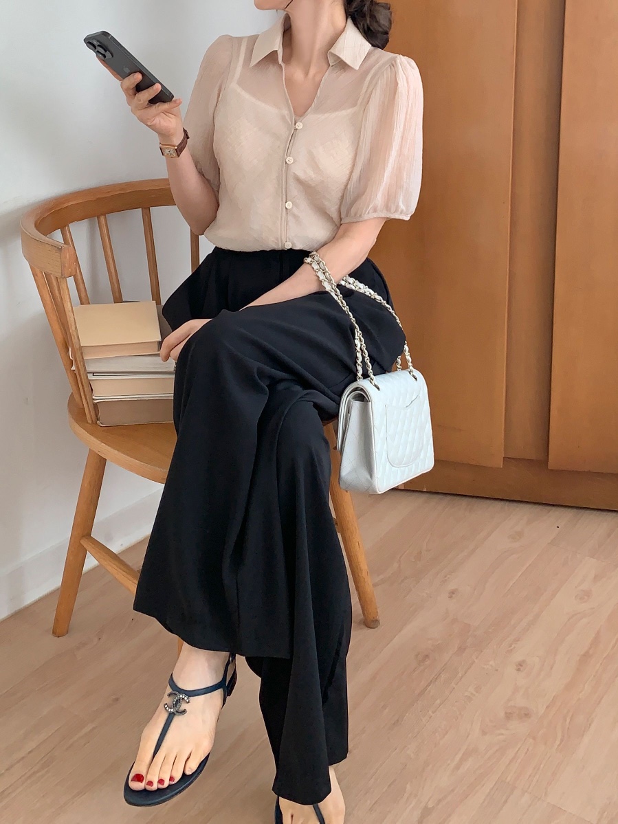 CRONG韓國直郵㊣女裝新款休閑人氣時尚推薦25春夏襯衫蕾絲衫CRONG襯衫/蕾絲衫