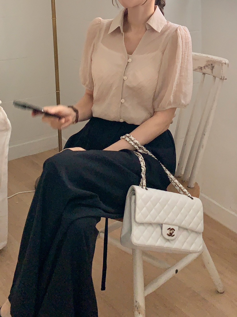 CRONG韓國直郵㊣女裝新款休閑人氣時尚推薦25春夏襯衫蕾絲衫CRONG襯衫/蕾絲衫