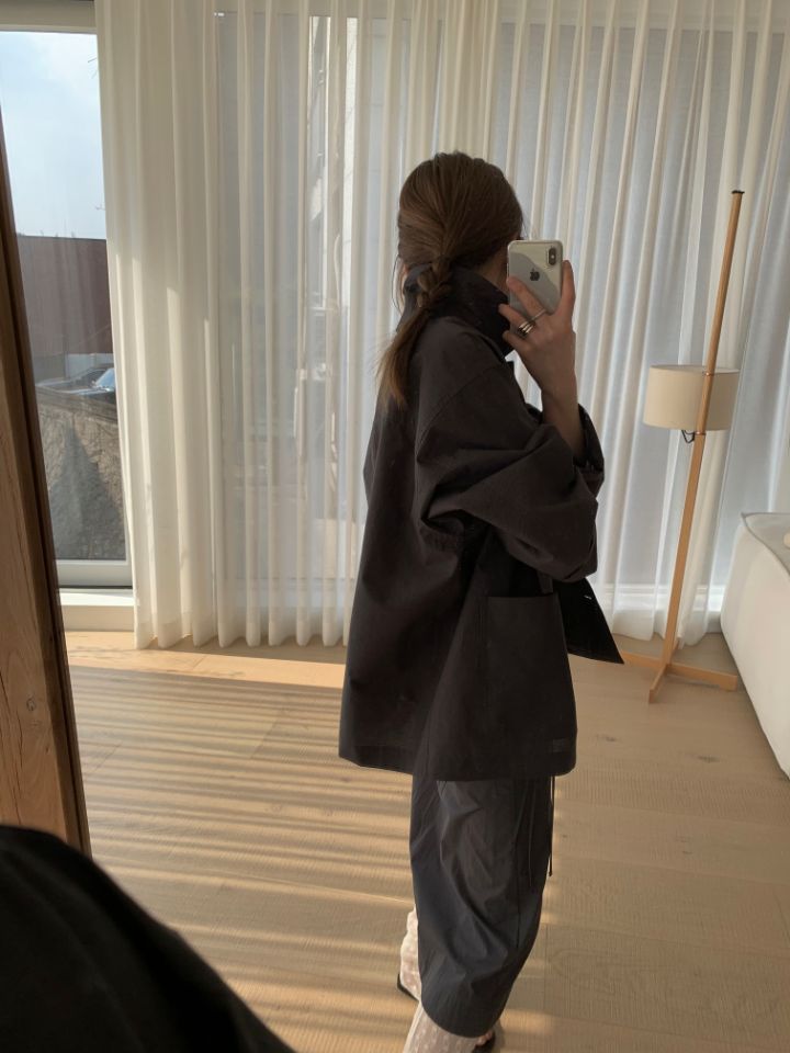 MARE韓國直郵㊣東大門實拍女裝新款推薦休閑25春夏夾克工裝亞麻MARE夾克