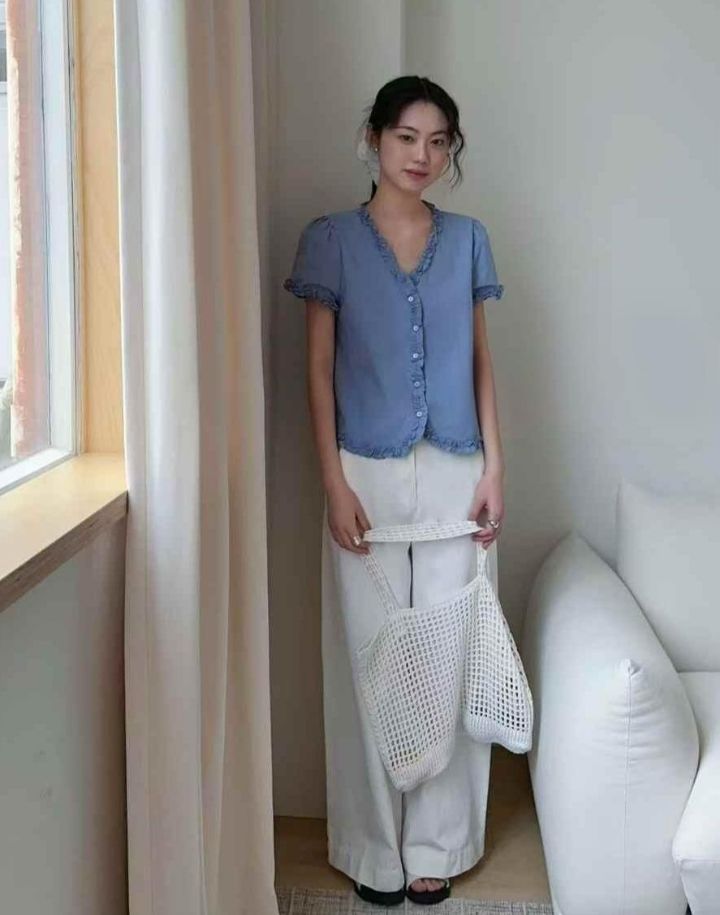 BOBBIE DOLL直郵韓國代購㊣女裝新品熱賣人氣25春夏襯衫蕾絲衫BOBBIE DOLL襯衫/蕾絲衫