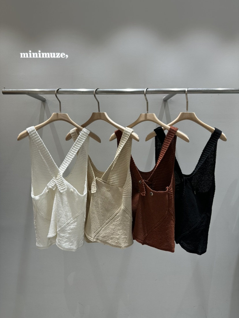 MINIMUZE韓國直郵㊣女裝新品熱賣休閑時尚人氣吊帶背心綁帶MINIMUZE吊帶/背心