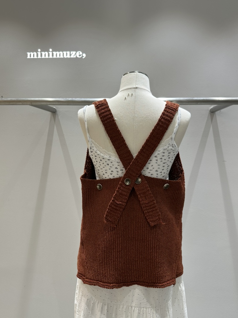 MINIMUZE韓國直郵㊣女裝新品熱賣休閑時尚人氣吊帶背心綁帶MINIMUZE吊帶/背心