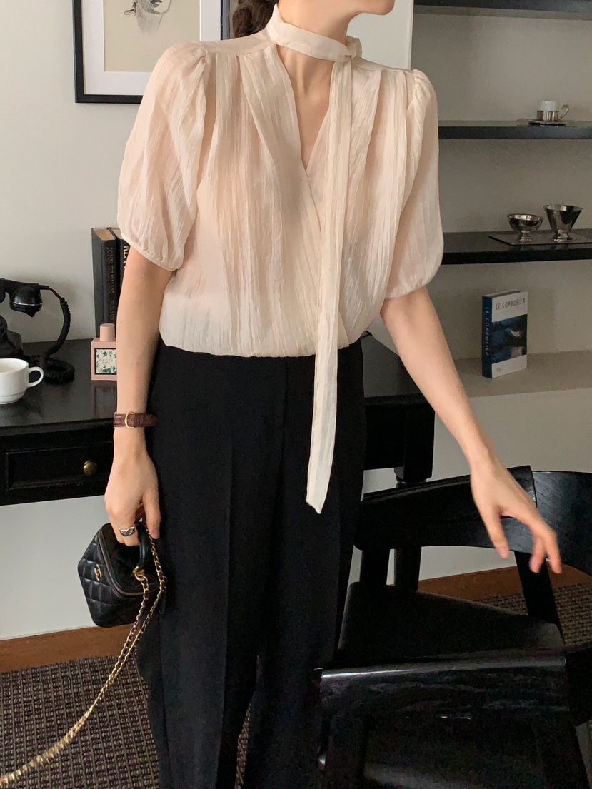 CRONG韓國㊣直郵東大門代購女裝新品休閑25春夏人氣襯衫蕾絲衫CRONG襯衫/蕾絲衫
