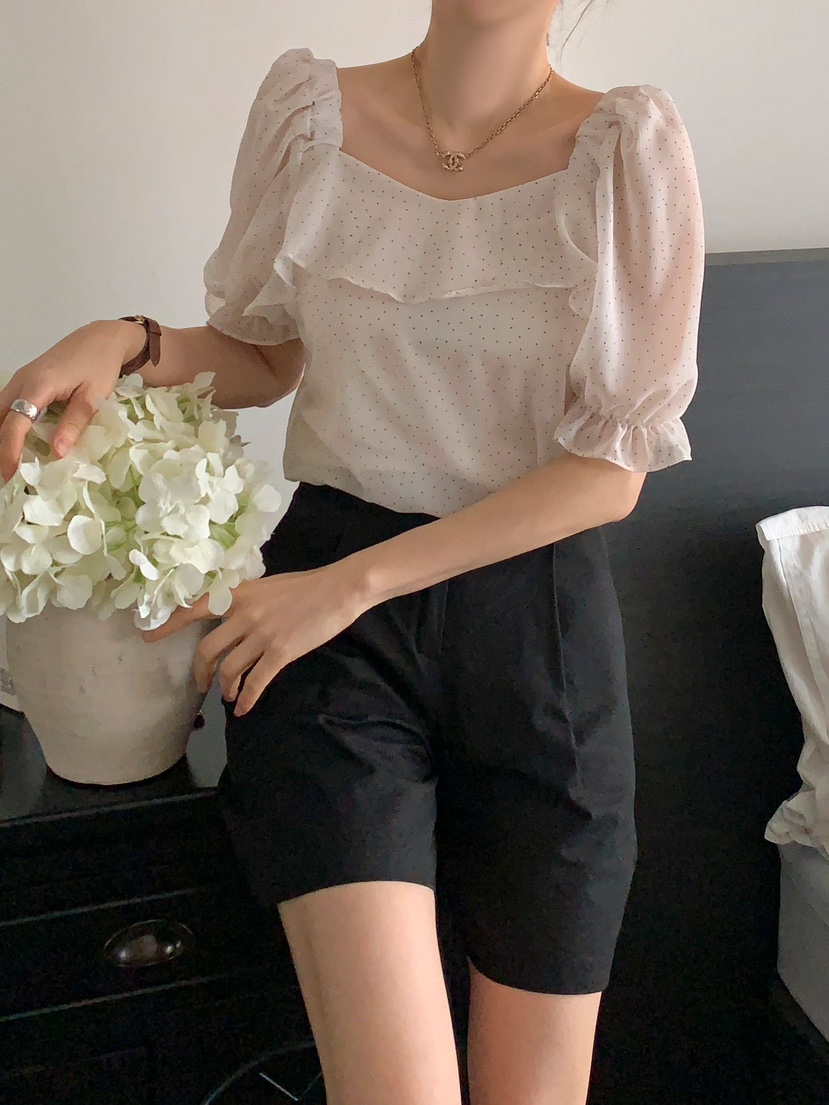 CRONG韓國直郵㊣女裝新品人氣25春夏推薦熱賣休閑襯衫蕾絲衫CRONG襯衫/蕾絲衫