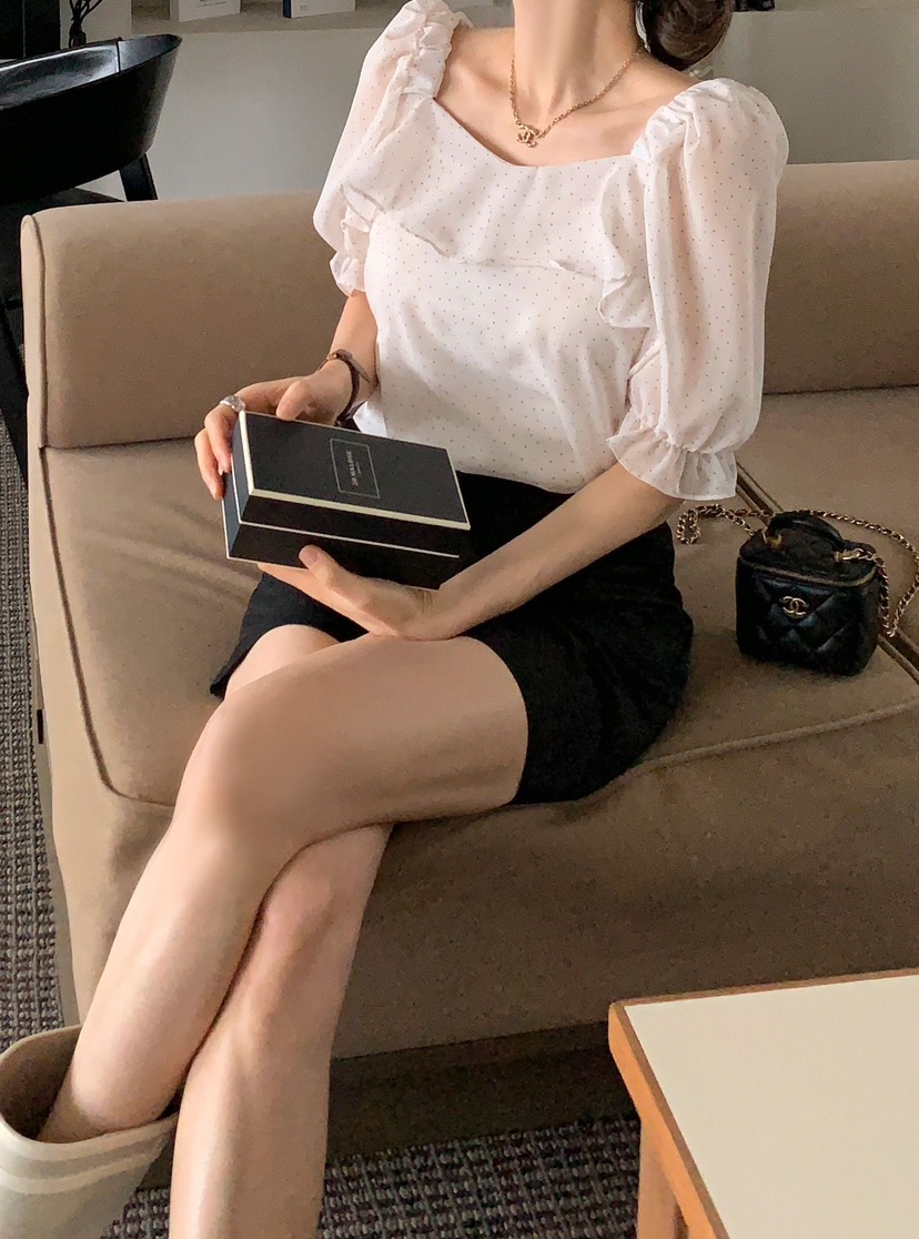 CRONG韓國直郵㊣女裝新品人氣25春夏推薦熱賣休閑襯衫蕾絲衫CRONG襯衫/蕾絲衫
