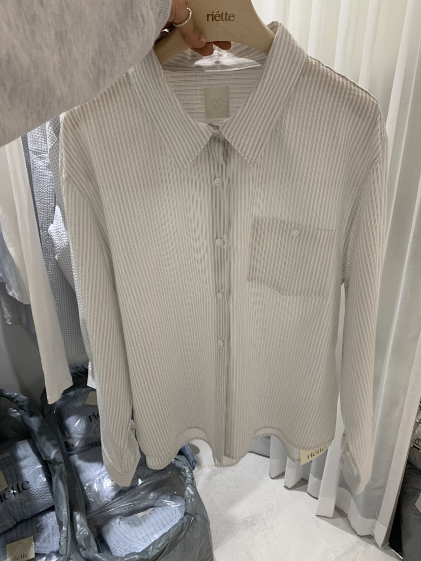 RIETTE直郵韓國代購㊣女裝新品25春夏人氣時尚休閑襯衫蕾絲衫RIETTE襯衫/蕾絲衫