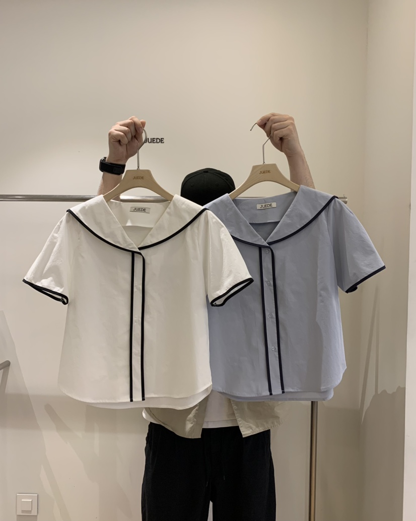 JUEDE(此品牌容易投訴)韓國㊣直郵東大門代購女裝新品時尚襯衫蕾絲衫JUEDE襯衫/蕾絲衫