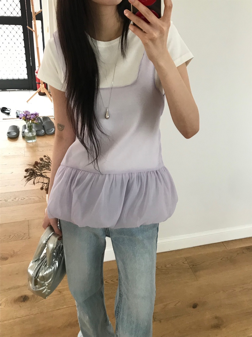 ESCHER直郵韓國代購㊣女裝新品休閑人氣熱賣25春夏吊帶背心ESCHER吊帶/背心