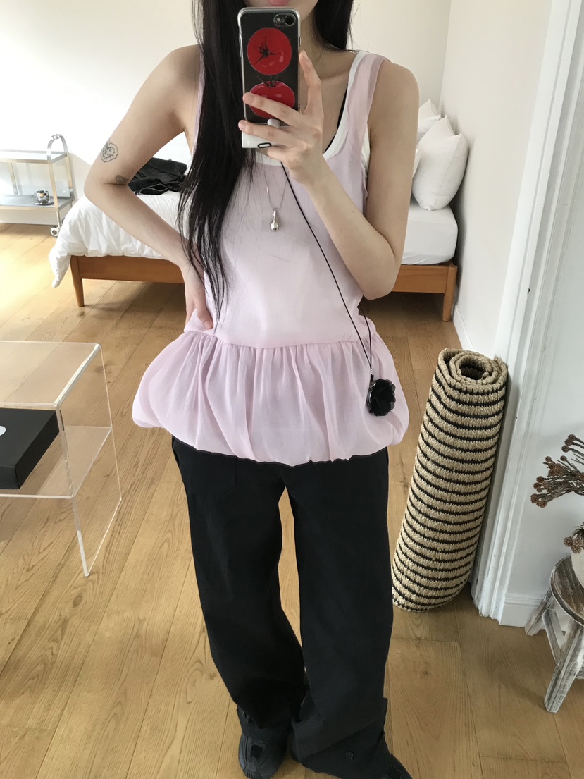 ESCHER直郵韓國代購㊣女裝新品休閑人氣熱賣25春夏吊帶背心ESCHER吊帶/背心