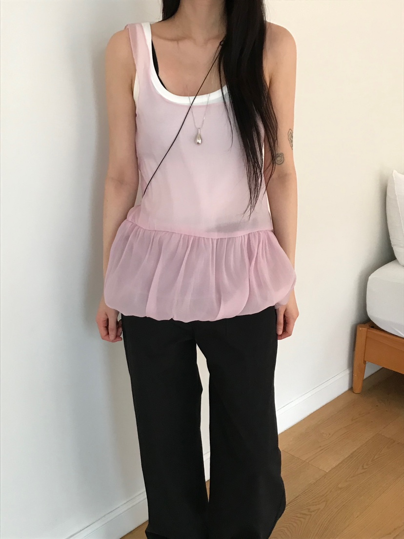 ESCHER直郵韓國代購㊣女裝新品休閑人氣熱賣25春夏吊帶背心ESCHER吊帶/背心
