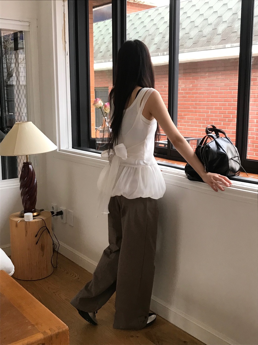 ESCHER直郵韓國代購㊣女裝新品休閑人氣熱賣25春夏吊帶背心ESCHER吊帶/背心