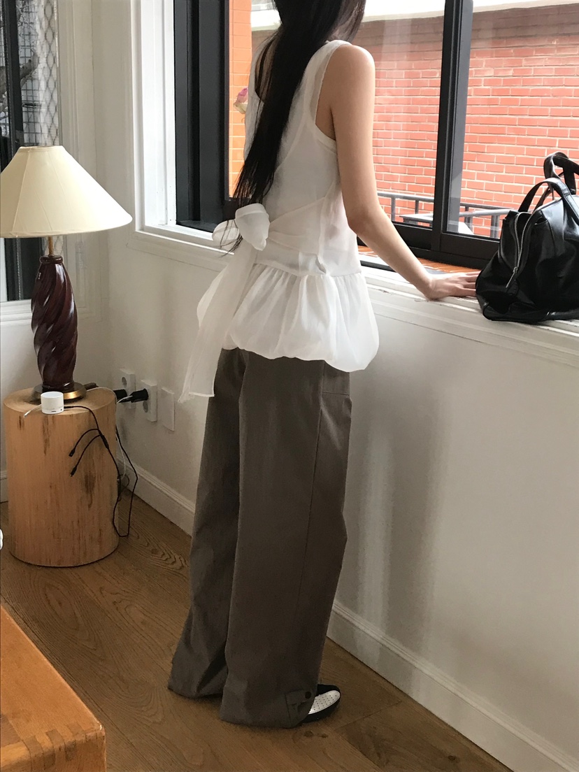 ESCHER直郵韓國代購㊣女裝新品休閑人氣熱賣25春夏吊帶背心ESCHER吊帶/背心
