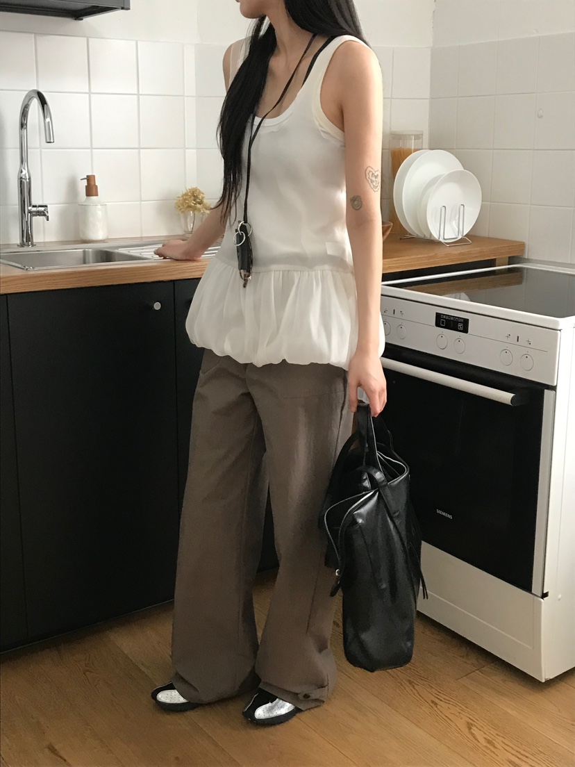 ESCHER直郵韓國代購㊣女裝新品休閑人氣熱賣25春夏吊帶背心ESCHER吊帶/背心