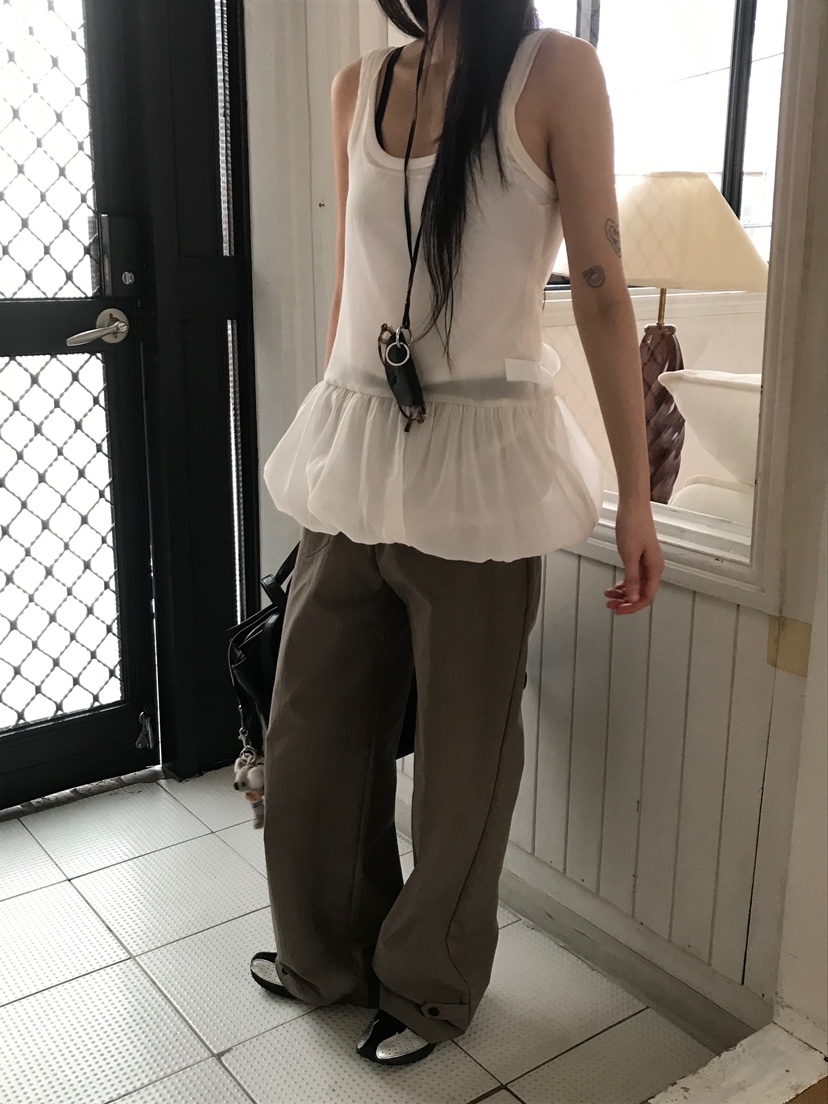 ESCHER直郵韓國代購㊣女裝新品休閑人氣熱賣25春夏吊帶背心ESCHER吊帶/背心