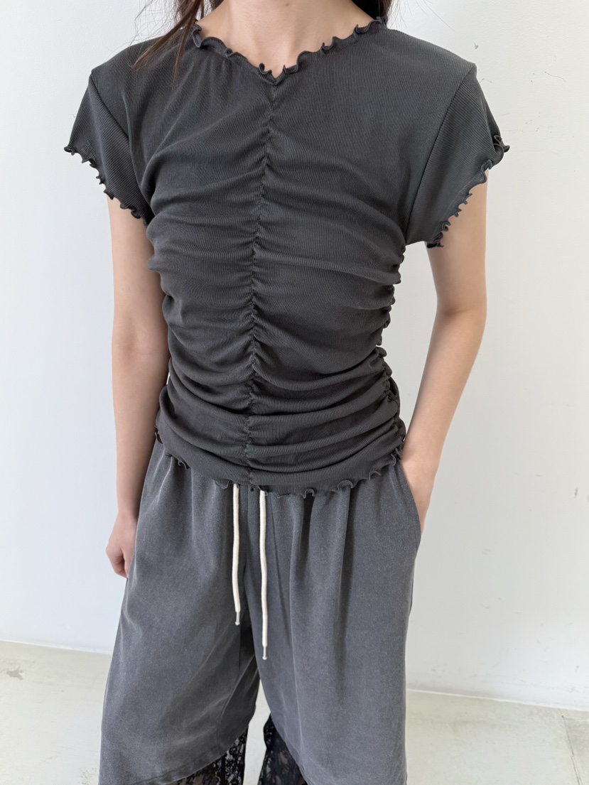 SHIRRING韓國直郵㊣東大門實拍女裝新品休閑推薦人氣25春夏T恤SHIRRINGT恤