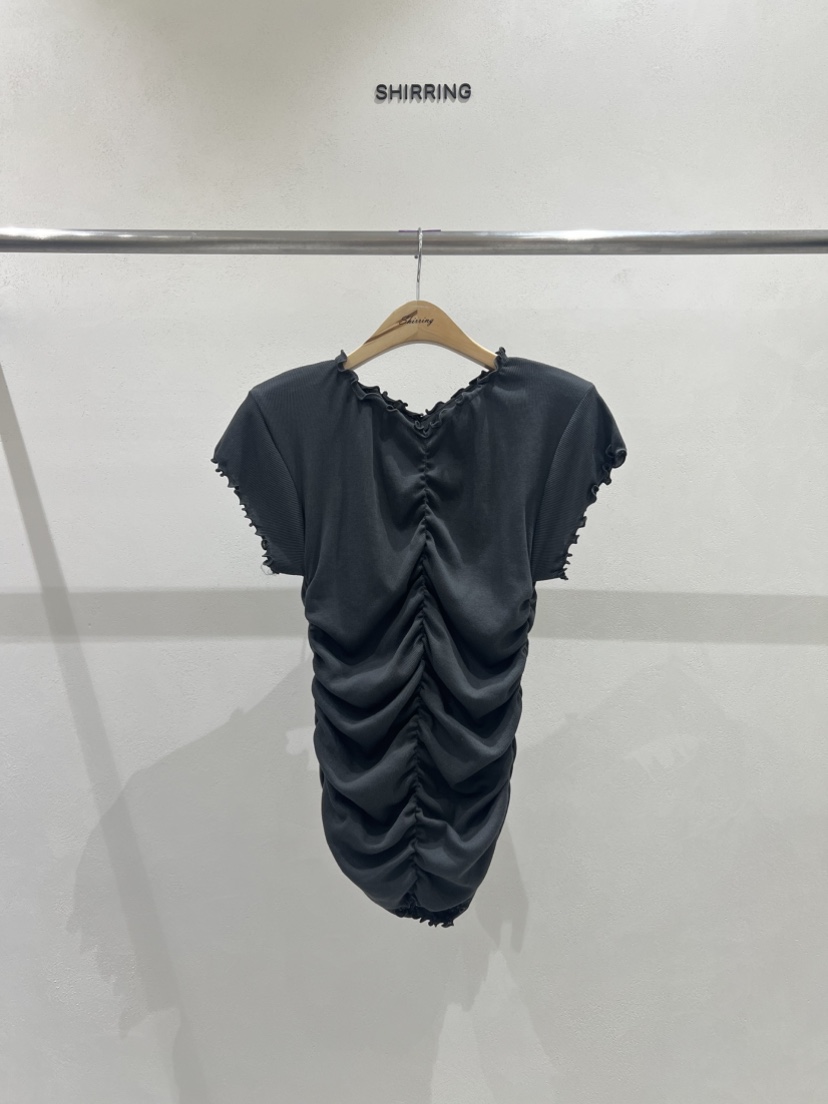 SHIRRING韓國直郵㊣東大門實拍女裝新品休閑推薦人氣25春夏T恤SHIRRINGT恤圖色4