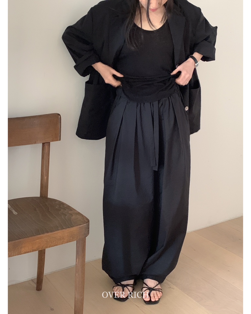 OVER RICH韓國㊣直郵東大門代購女裝新款推薦時尚熱賣休閑褲OVER RICH休閑褲