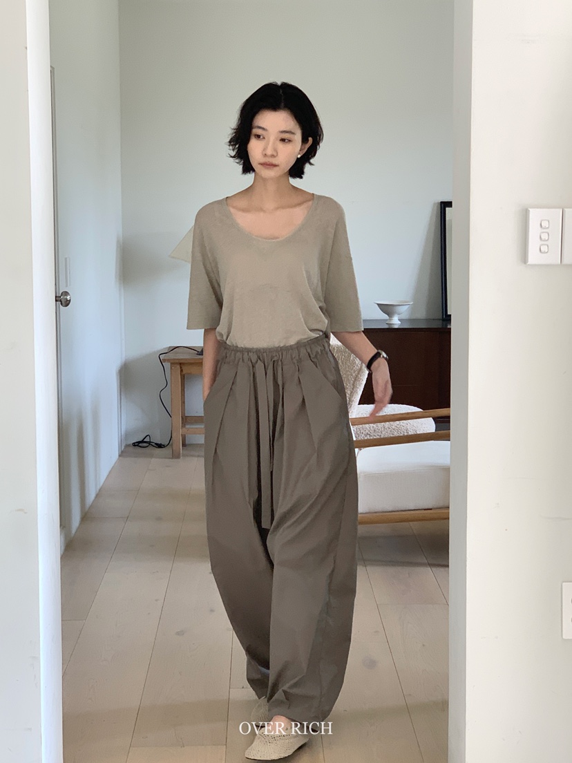 OVER RICH韓國㊣直郵東大門代購女裝新款推薦時尚熱賣休閑褲OVER RICH休閑褲