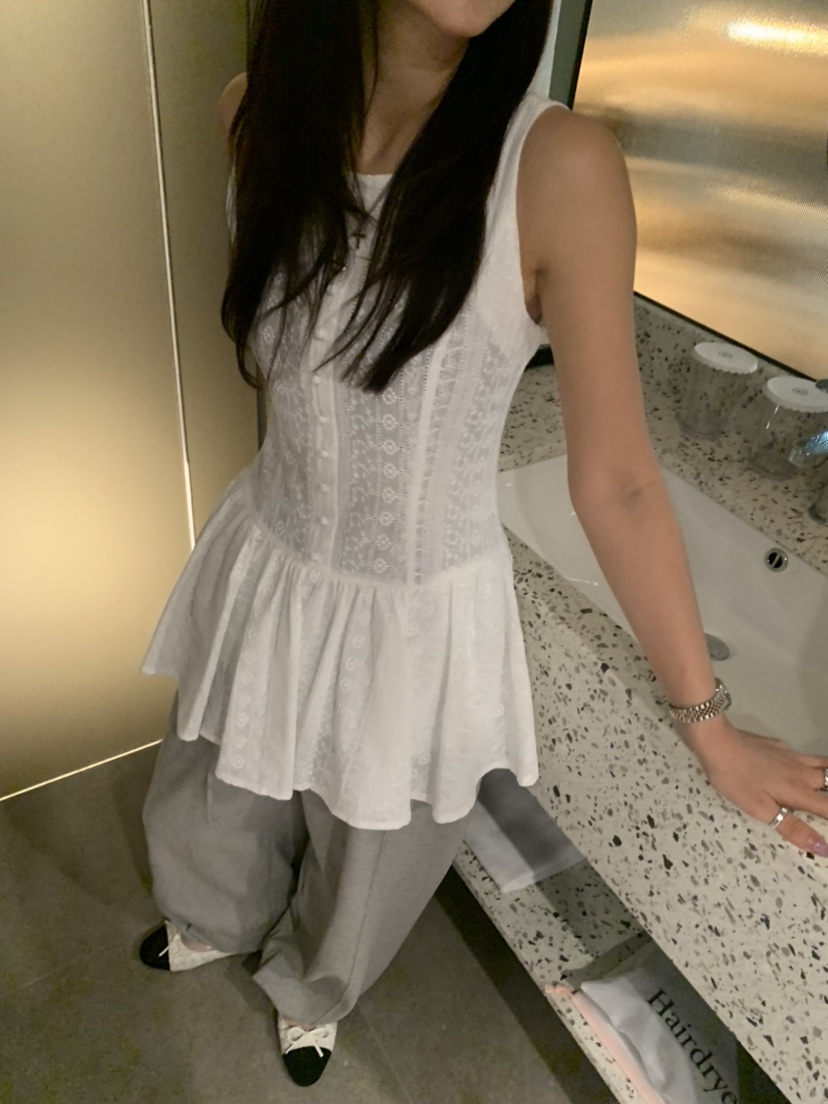 BADCALM韓國直郵㊣女裝新品熱賣休閑25春夏人氣時尚連衣裙刺繡BADCALM連衣裙