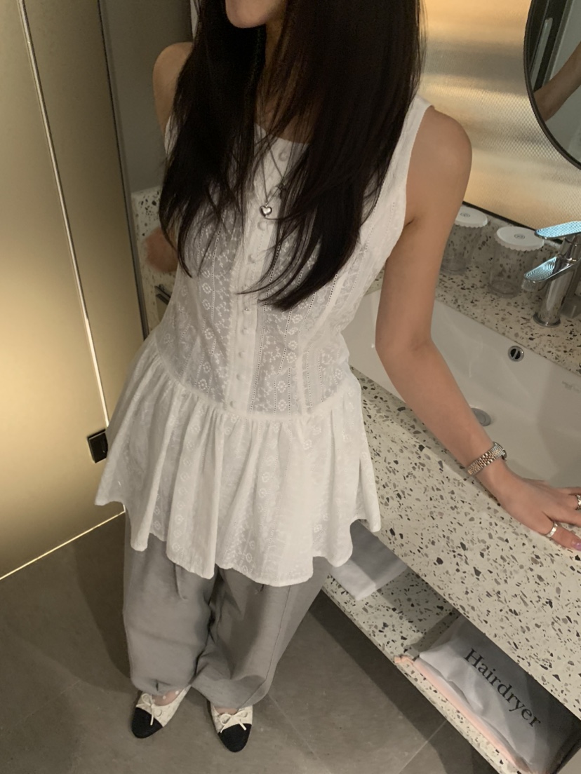 BADCALM韓國直郵㊣女裝新品熱賣休閑25春夏人氣時尚連衣裙刺繡BADCALM連衣裙