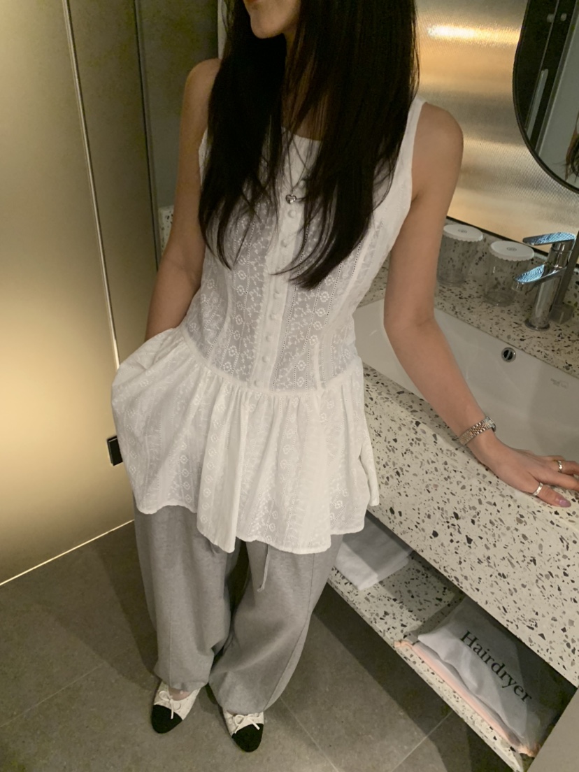 BADCALM韓國直郵㊣女裝新品熱賣休閑25春夏人氣時尚連衣裙刺繡BADCALM連衣裙