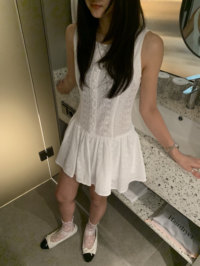 BADCALM韓國直郵㊣女裝新品熱賣休閑25春夏人氣時尚連衣裙刺繡BADCALM連衣裙