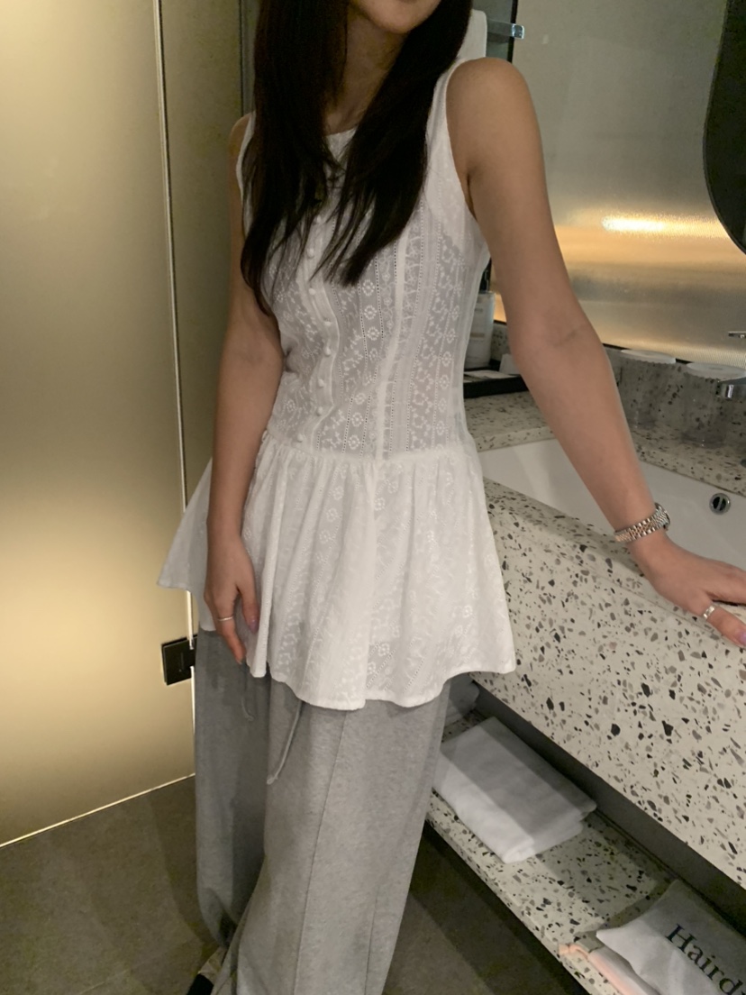 BADCALM韓國直郵㊣女裝新品熱賣休閑25春夏人氣時尚連衣裙刺繡BADCALM連衣裙