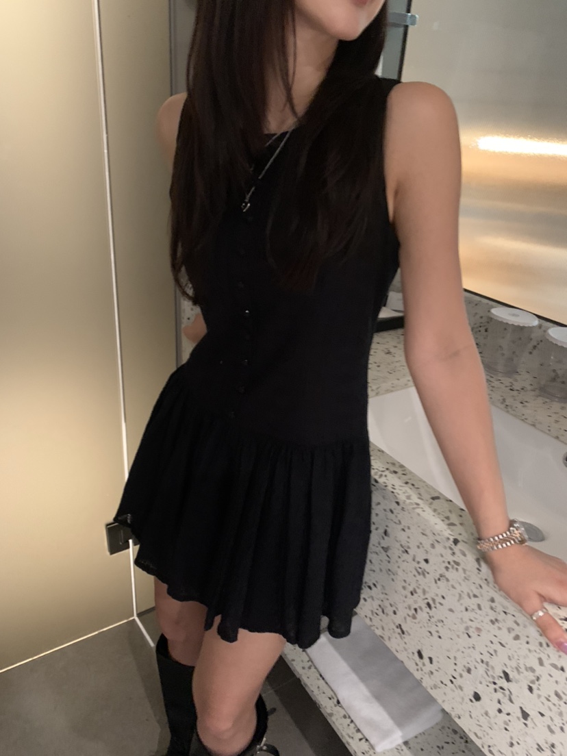 BADCALM韓國直郵㊣女裝新品熱賣休閑25春夏人氣時尚連衣裙刺繡BADCALM連衣裙
