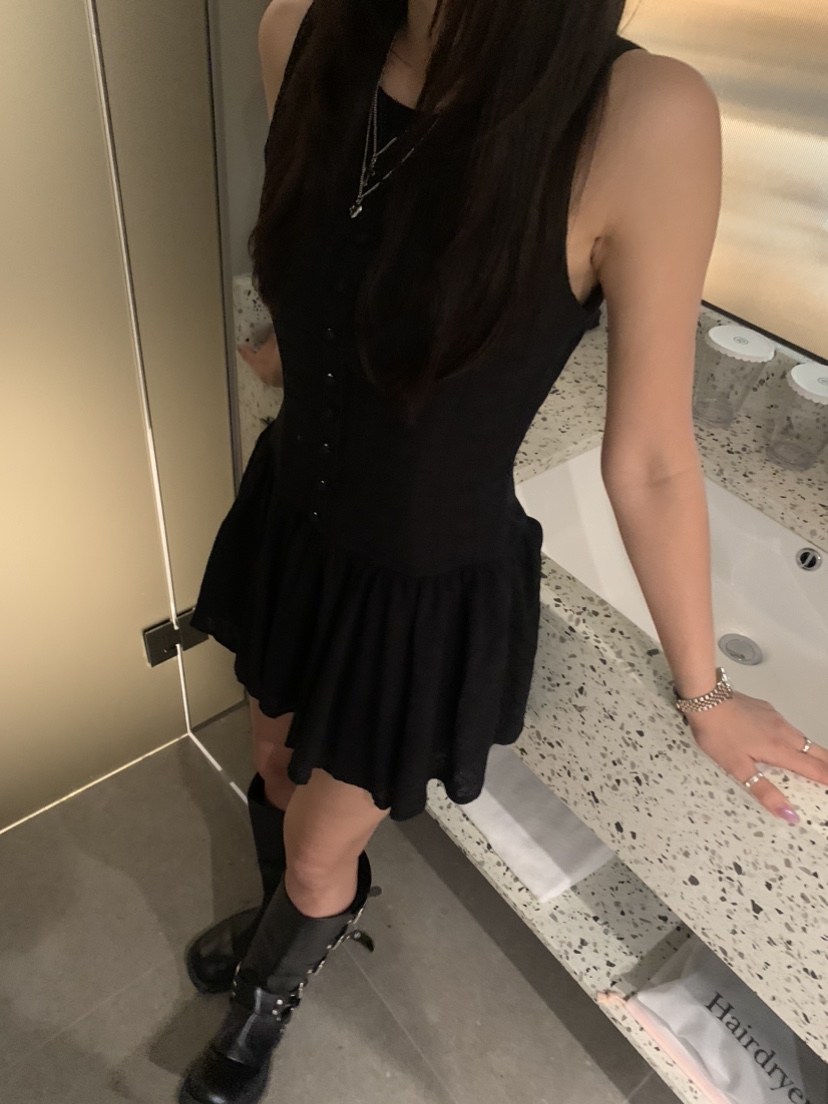 BADCALM韓國直郵㊣女裝新品熱賣休閑25春夏人氣時尚連衣裙刺繡BADCALM連衣裙