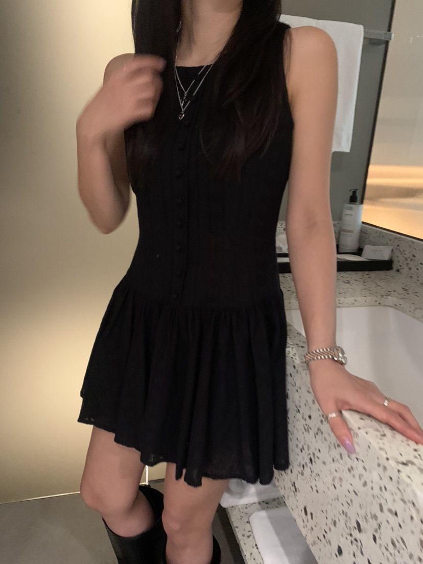BADCALM韓國直郵㊣女裝新品熱賣休閑25春夏人氣時尚連衣裙刺繡BADCALM連衣裙