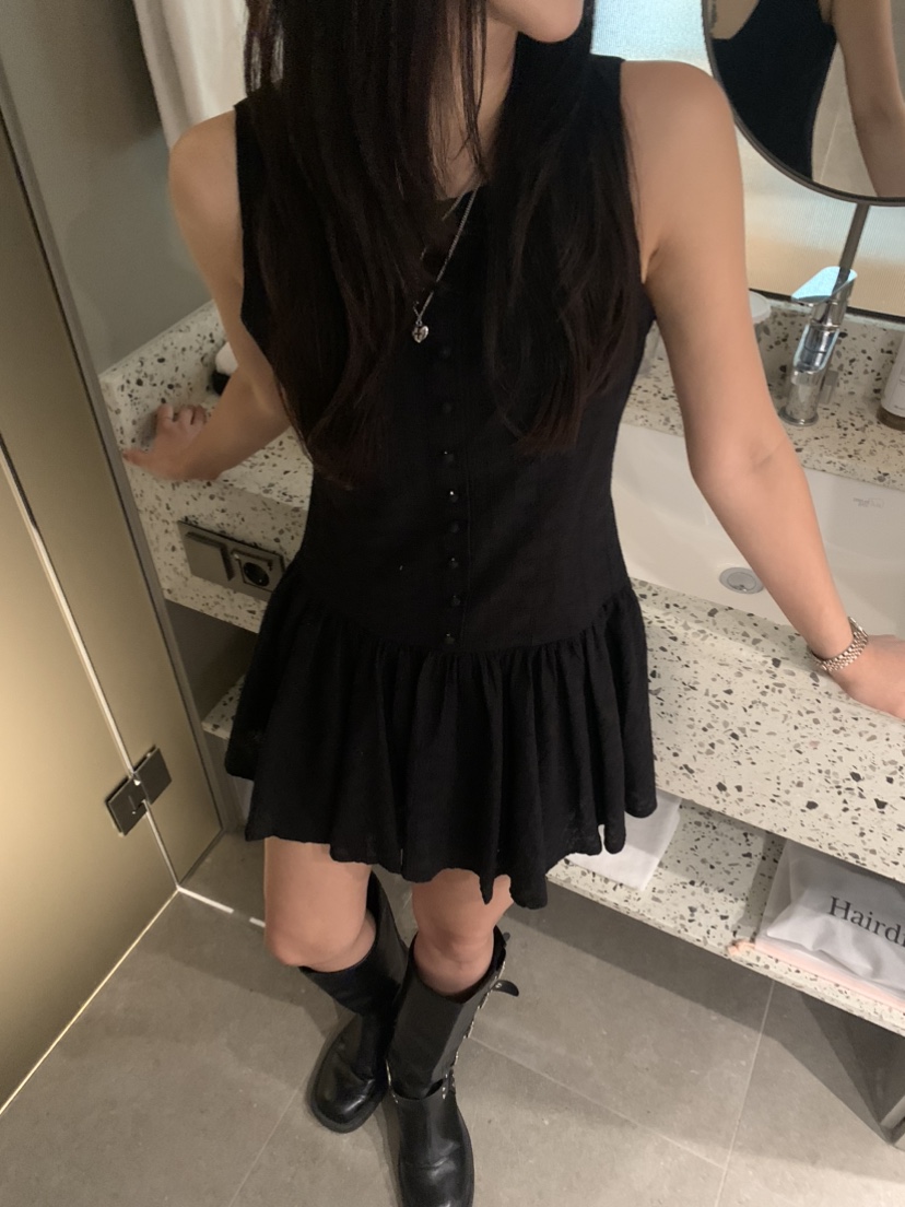 BADCALM韓國直郵㊣女裝新品熱賣休閑25春夏人氣時尚連衣裙刺繡BADCALM連衣裙圖色2