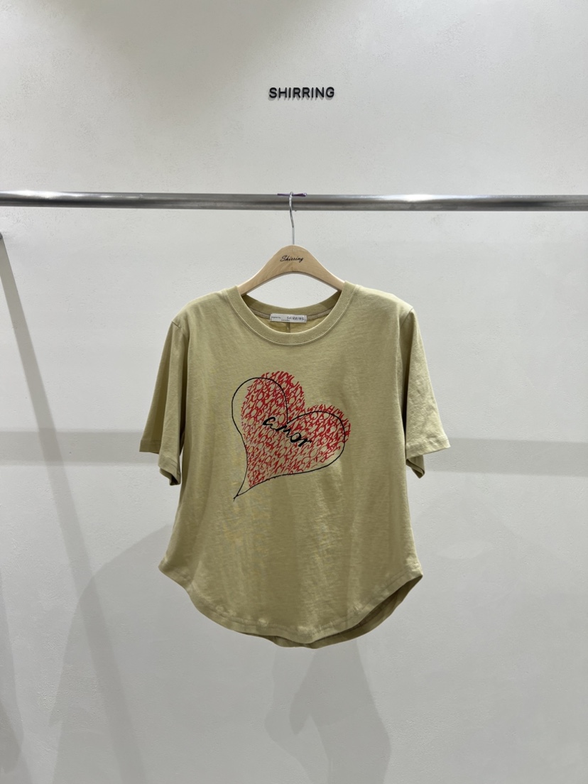 SHIRRING韓國直郵㊣東大門實拍女裝新品25春夏人氣推薦休閑T恤SHIRRINGT恤圖色2