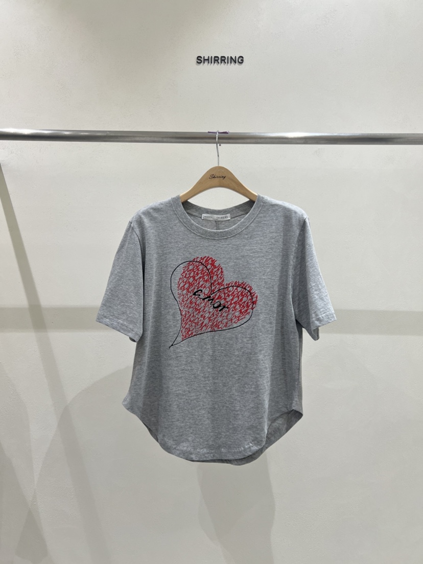 SHIRRING韓國直郵㊣東大門實拍女裝新品25春夏人氣推薦休閑T恤SHIRRINGT恤圖色3