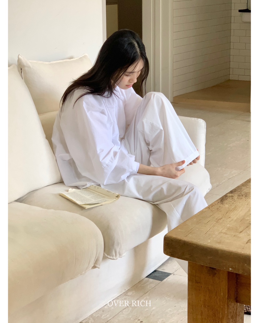 OVER RICH直郵韓國代購㊣女裝新品時尚休閑25春夏襯衫蕾絲衫OVER RICH襯衫/蕾絲衫