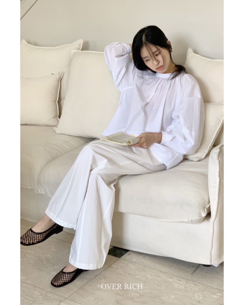 OVER RICH直郵韓國代購㊣女裝新品時尚休閑25春夏襯衫蕾絲衫OVER RICH襯衫/蕾絲衫