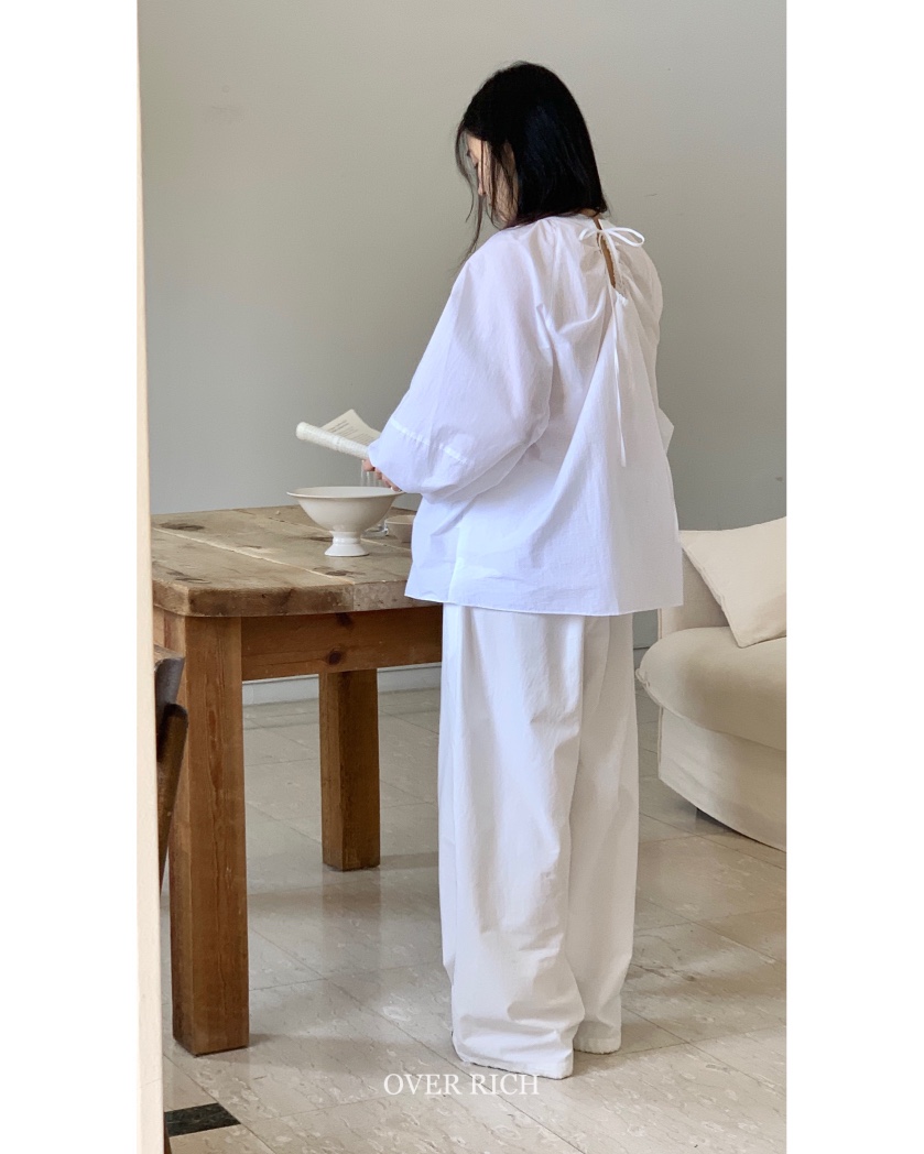 OVER RICH直郵韓國代購㊣女裝新品時尚休閑25春夏襯衫蕾絲衫OVER RICH襯衫/蕾絲衫