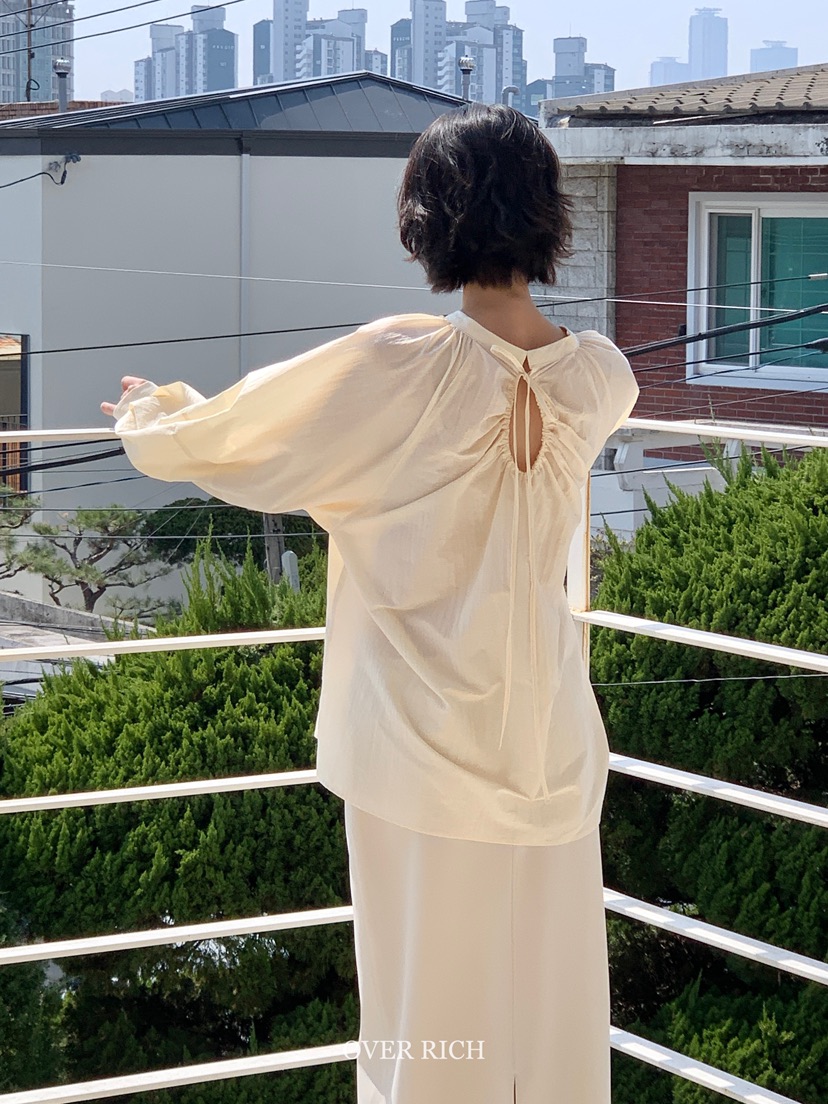 OVER RICH直郵韓國代購㊣女裝新品時尚休閑25春夏襯衫蕾絲衫OVER RICH襯衫/蕾絲衫