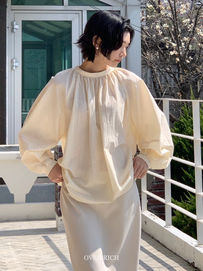 OVER RICH直郵韓國代購㊣女裝新品時尚休閑25春夏襯衫蕾絲衫OVER RICH襯衫/蕾絲衫