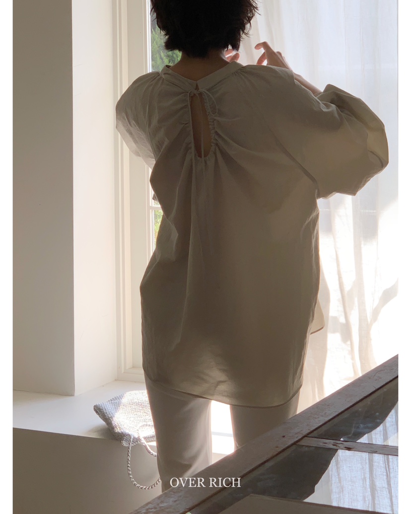 OVER RICH直郵韓國代購㊣女裝新品時尚休閑25春夏襯衫蕾絲衫OVER RICH襯衫/蕾絲衫