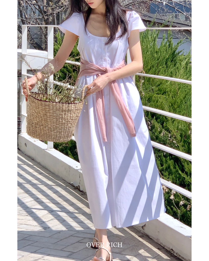 OVER RICH韓國㊣直郵東大門代購女裝新款熱賣休閑25春夏連衣裙OVER RICH連衣裙