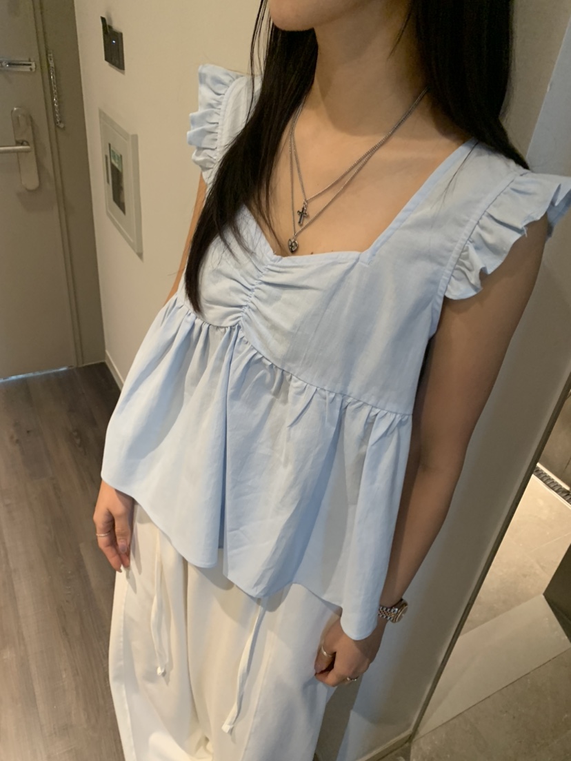 BADCALM韓國代購女士新品職業推薦時尚25春夏休閑襯衫蕾絲衫BADCALM襯衫/蕾絲衫