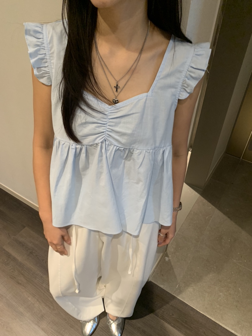 BADCALM韓國代購女士新品職業推薦時尚25春夏休閑襯衫蕾絲衫BADCALM襯衫/蕾絲衫