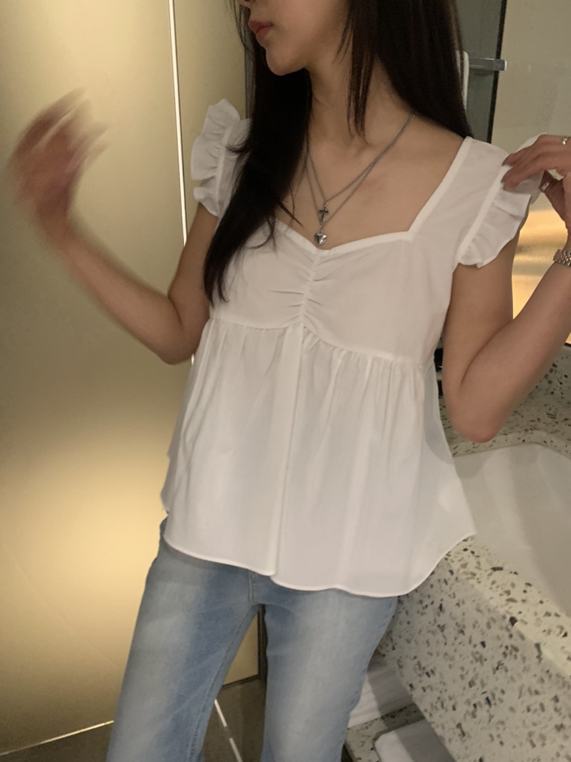 BADCALM韓國代購女士新品職業推薦時尚25春夏休閑襯衫蕾絲衫BADCALM襯衫/蕾絲衫